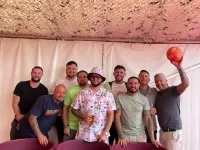 Giant Beer Pong in Prague